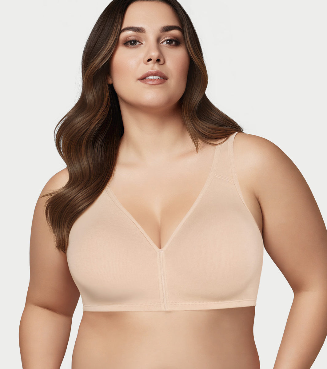 Enamor True Form Cotton Comfort Bra. Non-Padded, Wire-Free and Full Coverage - A124 (Pale Skin)