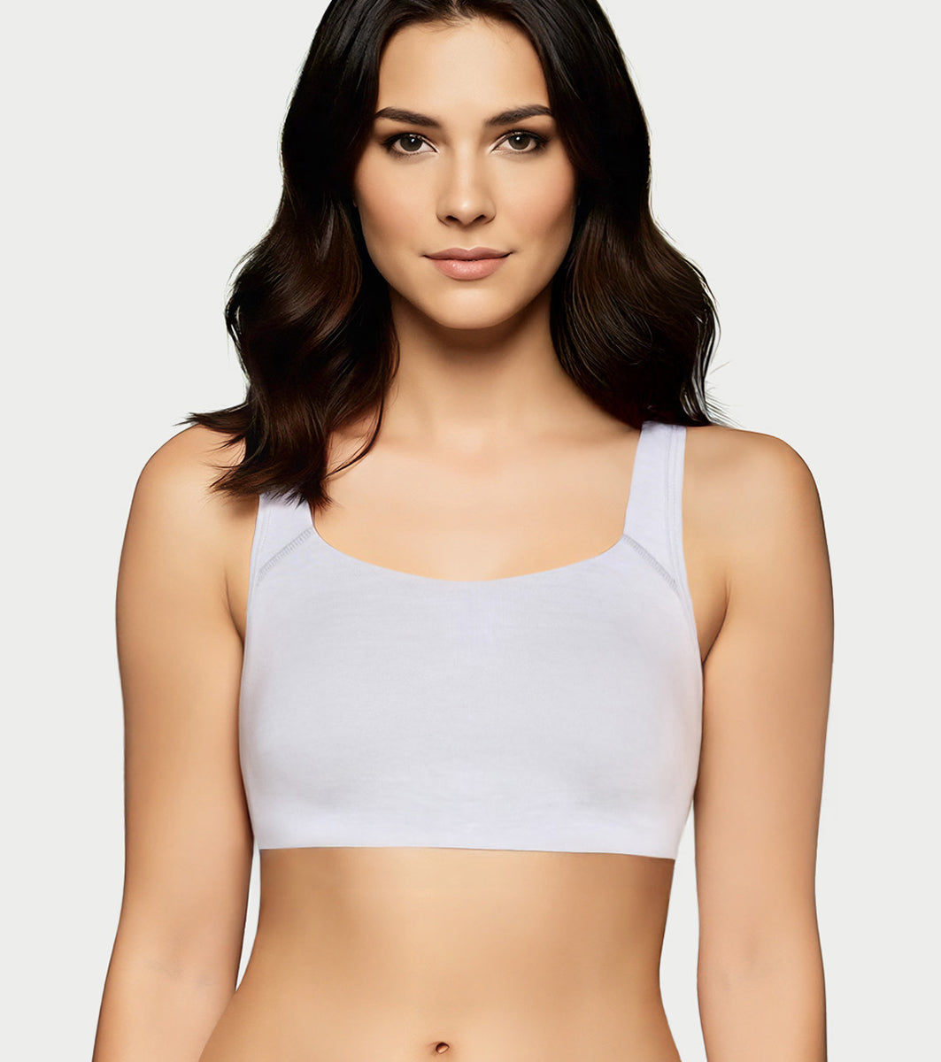 Enamor Bamboo Cotton IB06, Women's Pop-on Bra - 3X Softer, 4X more Absorbent & Antimicrobial, Non-Padded, Wirefree, High Coverage (Pale Grey/Rose Blush) - Image 2