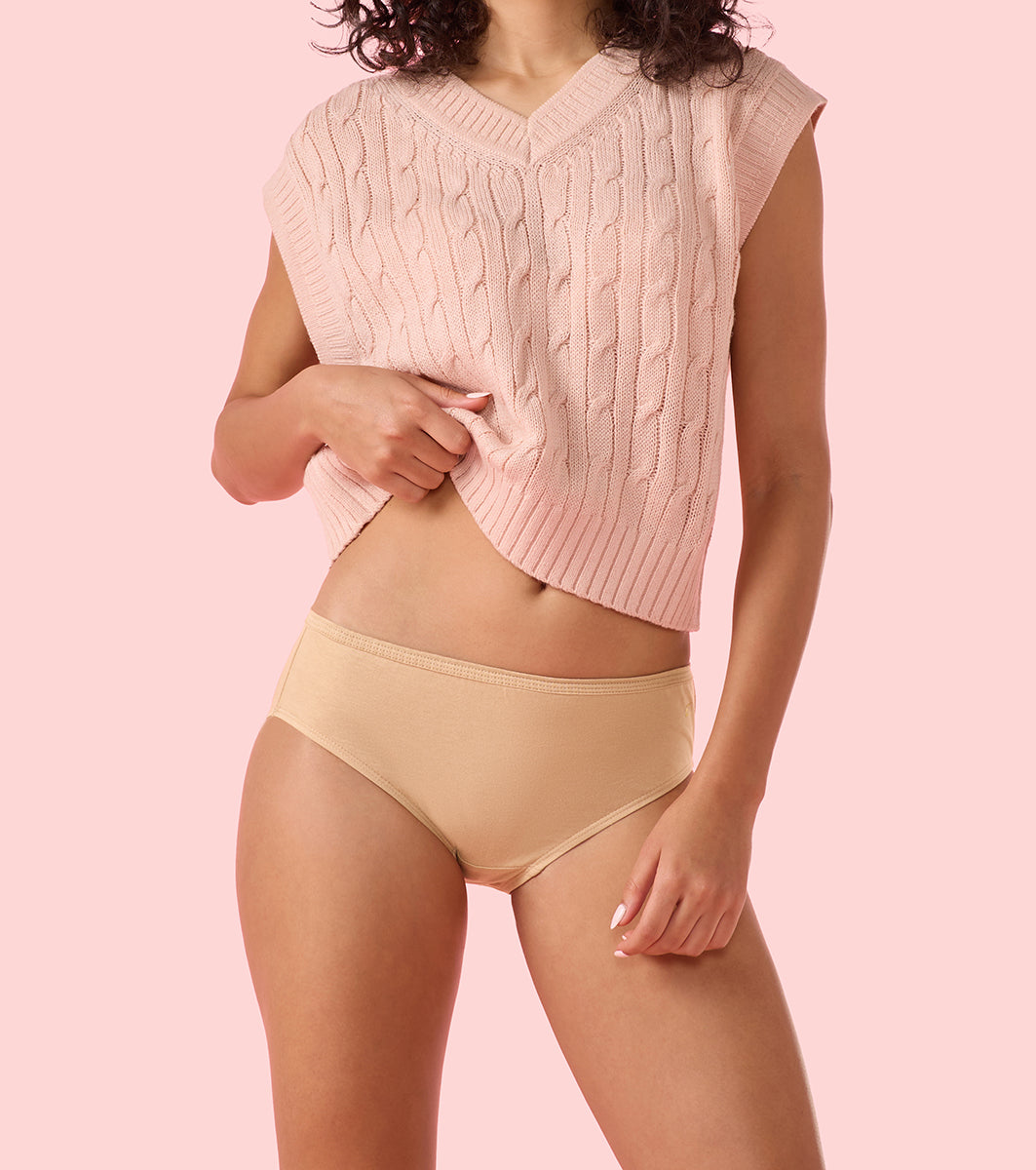 Enamor CH09 Chic Cotton, All Day Comfort, Mid Waist Hipster Panty for Women - Inner Elastic, Full Coverage - Pack of 3 (Multicolorsolid) - Image 2