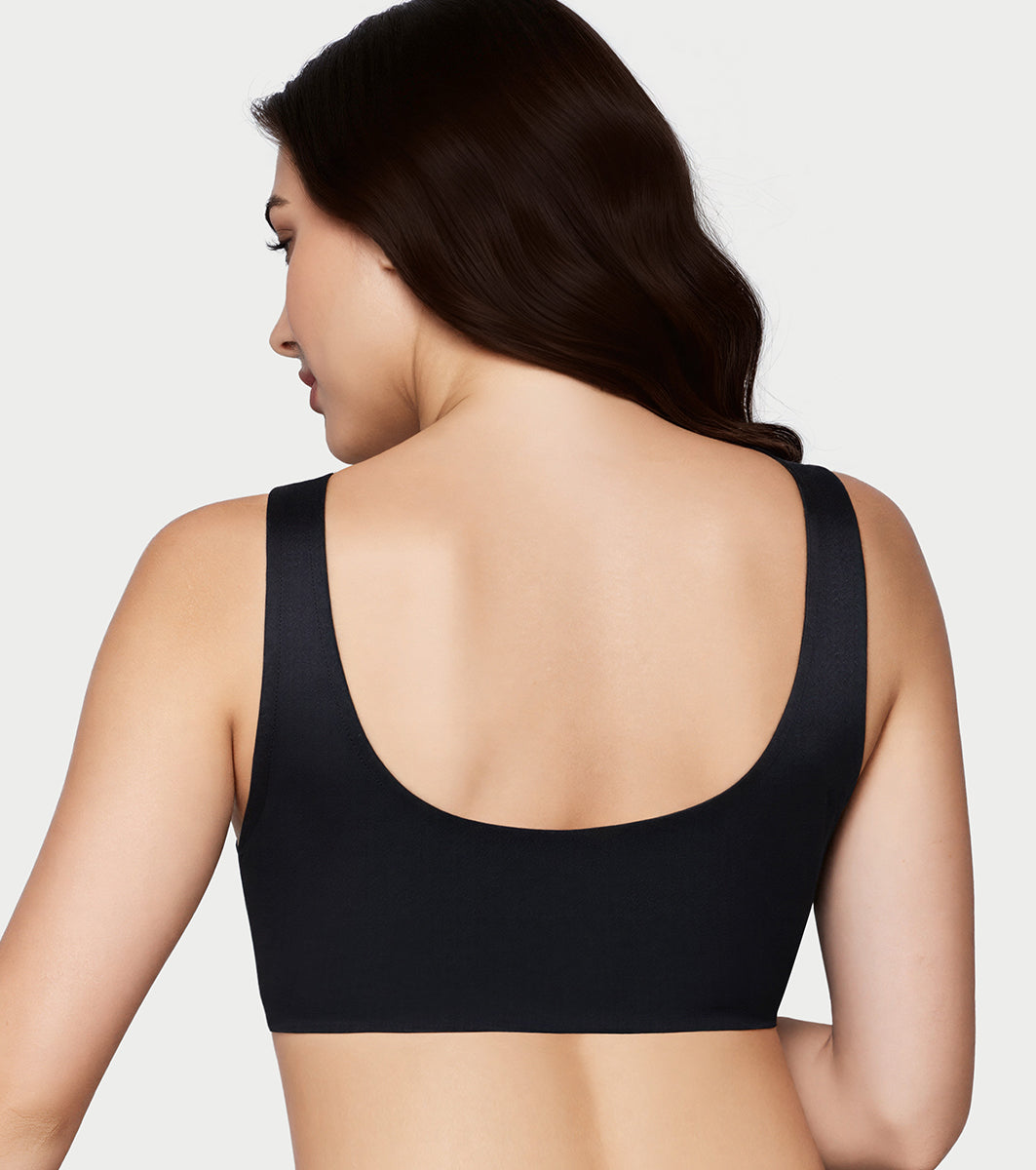 Enamor Innovations Invisi Encircle lift, Ultra smooth, Bonded, Slip-on, Women's T-Shirt Bra - Seamless, No-Pinch, No-Dig, Padded, Wirefree, High Coverage- IO01 (Black) - Image 2