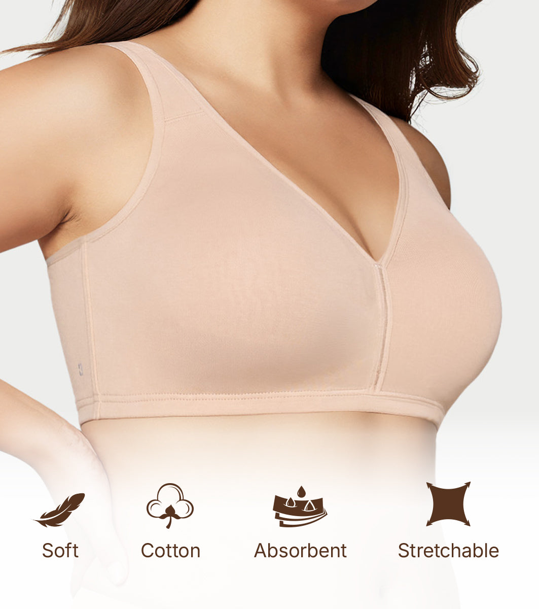 Enamor True Form Cotton Comfort Bra. Non-Padded, Wire-Free and Full Coverage - A124 (Pale Skin) - Image 4