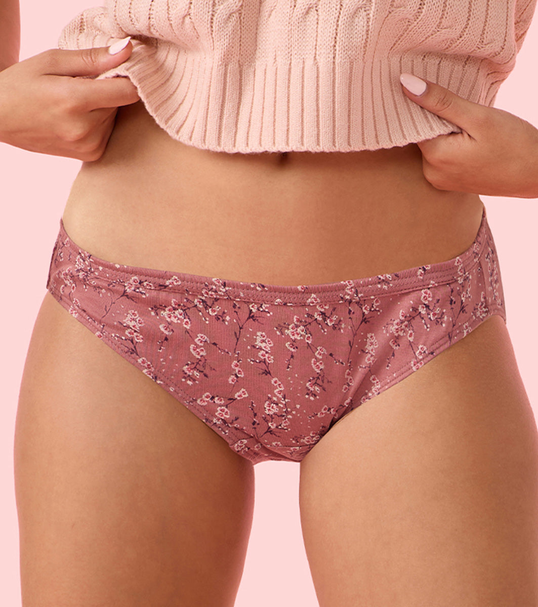 Enamor CH09 Chic Cotton, All Day Comfort, Mid Waist Hipster Panty for Women - Inner Elastic, Full Coverage - Pack of 3 (Multicolorprint) - Image 5