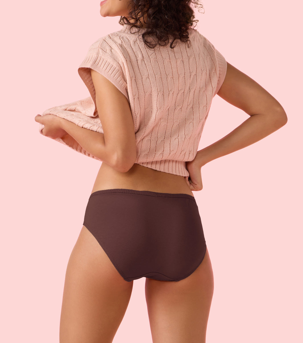 Enamor CH09 Chic Cotton, All Day Comfort, Mid Waist Hipster Panty for Women - Inner Elastic, Full Coverage - Pack of 3 (Multicolorsolid) - Image 9