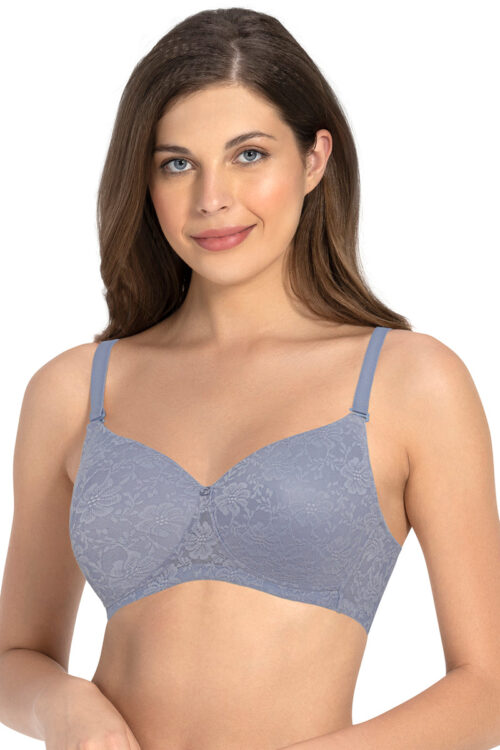 Floral Romance Non Wired Lightly Padded Non-Wired Full Coverage Bra  - Tempest Lace