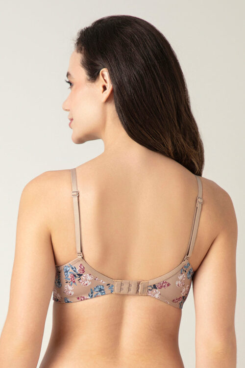 Smooth Charm Padded Wirefree T-Shirt Bra - Artistic Floral Stucco Pr