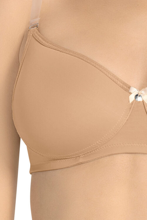 Classic Backless Padded & Non-wired Bra - Sandalwood
