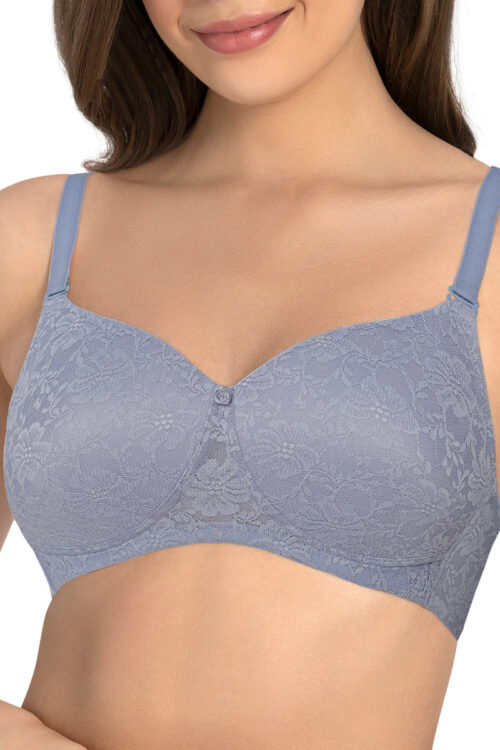 Floral Romance Non Wired Lightly Padded Non-Wired Full Coverage Bra  - Tempest Lace