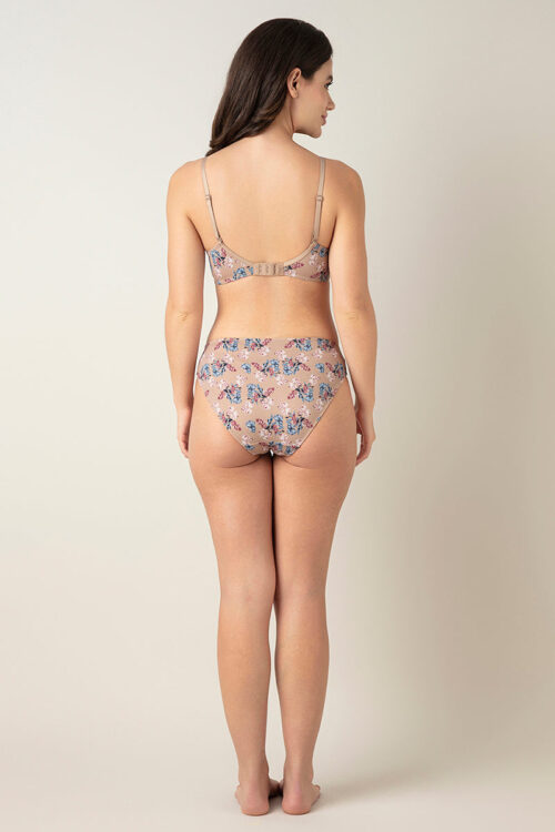 Smooth Charm Padded Wirefree T-Shirt Bra - Artistic Floral Stucco Pr