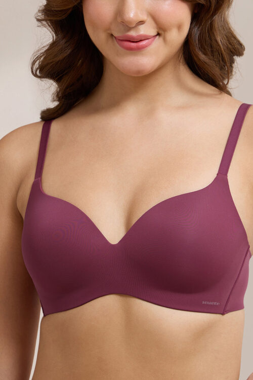 Bared Breezy Padded Non-Wired Bra - Rhododendron