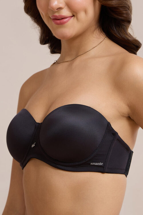Radiant Padded Wired Strapless Bra - Black
