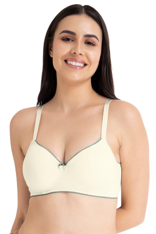 Casual Chic Solid Padded Non-Wired T-Shirt Bra
