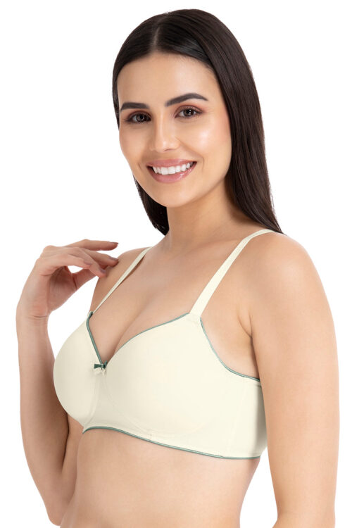 Casual Chic Solid Padded Non-Wired T-Shirt Bra