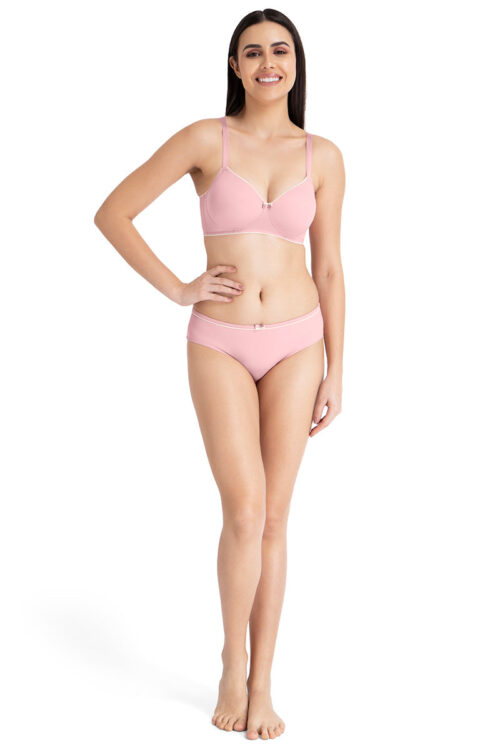Casual Chic Solid Padded Non-Wired T-Shirt Bra